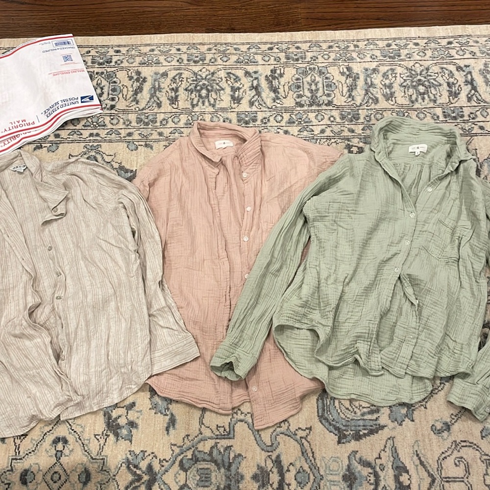 3 light summer button downs